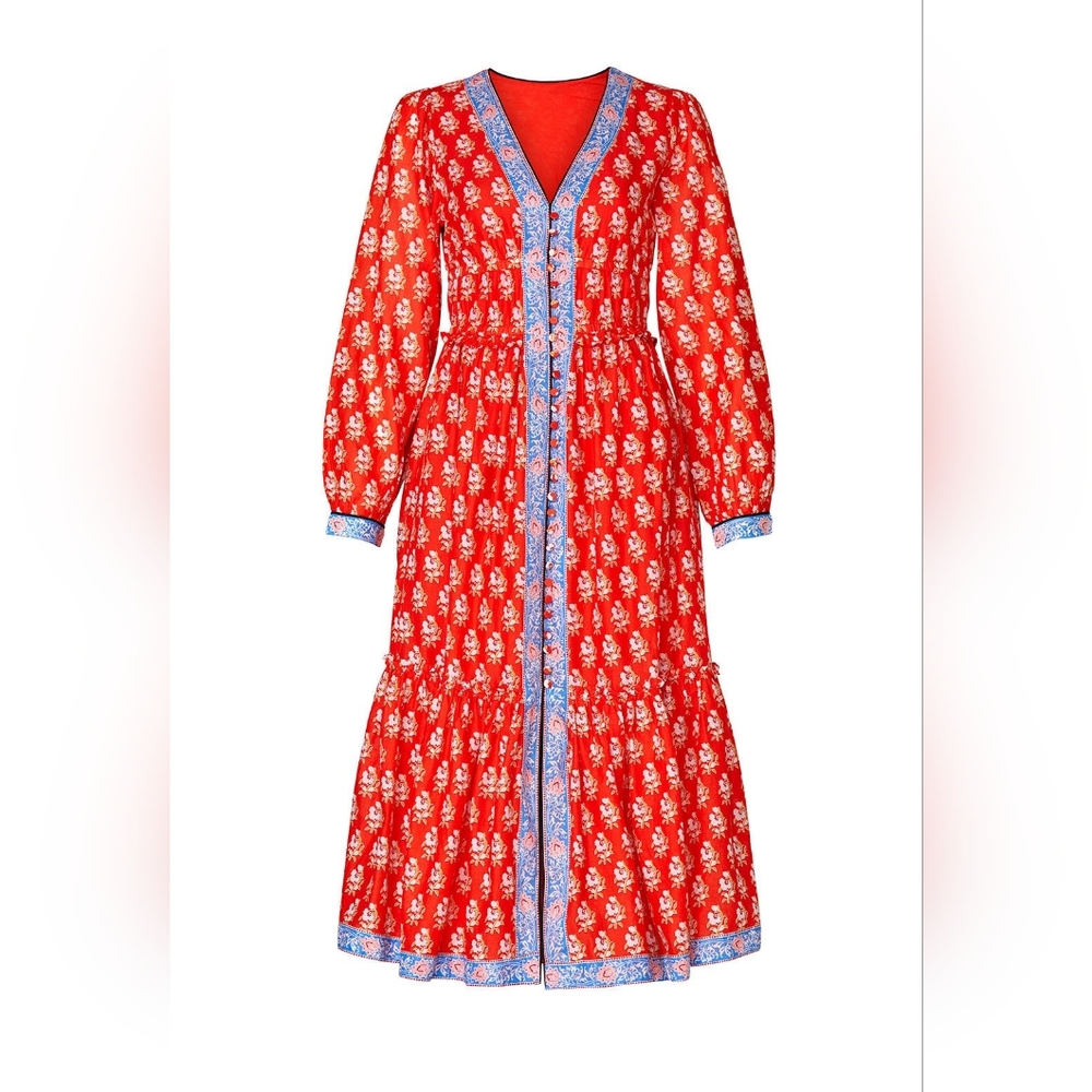 NWOT J Crew Tiered Block Print Dress - Picture 7 of 12